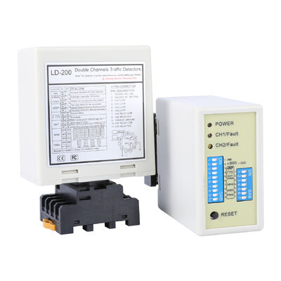 كاشف حلقة مركبة ثنائي القناة LD-200 بنطاق 20-2000uh وطاقة 110-240VAC للتحكم في الوصول إلى مواقف السيارات